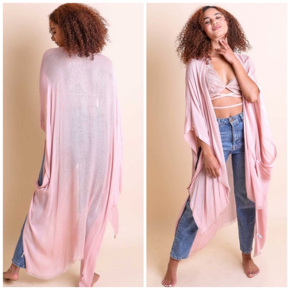 Almost Sold Out New Boho Chic High Low Kimono Cardigan Wrap - Picture 2 of 10